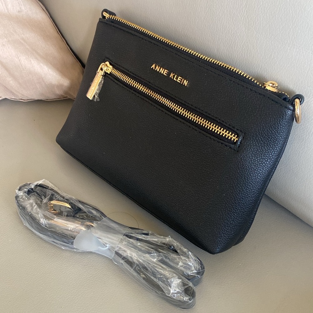 New Anne Klein Black Crossbody Bag - Picture 6 of 6